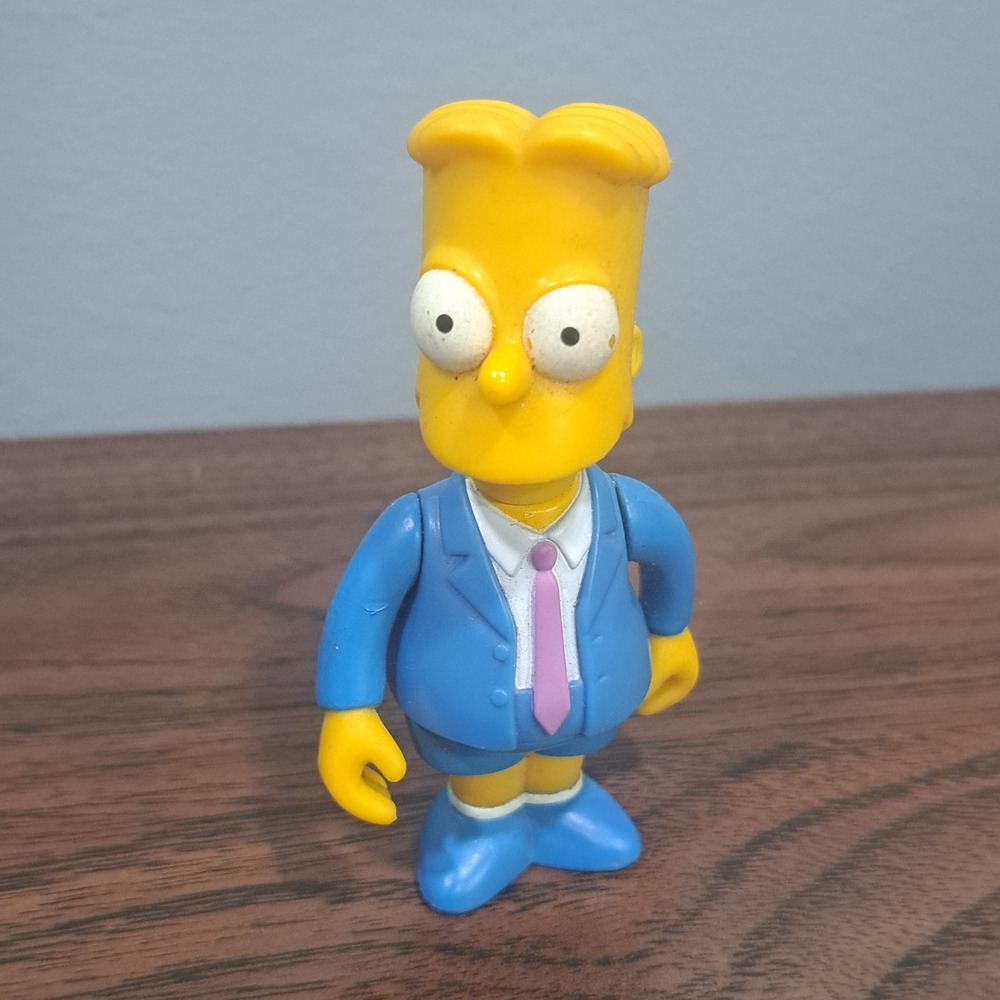 VTG 2000 Playmates The Simpsons World of Springfield Bart Sunday Best Figure Toy